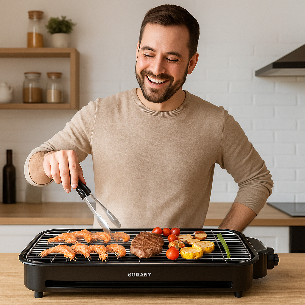 🔥 Parrilla Eléctrica Portátil de Mesa